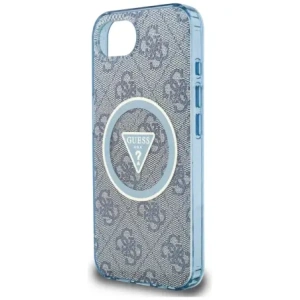 Kup Guess IML Metall Glitzer 4G Kreis Dreieck MagSafe Apple iPhone 16e blau - GUE4578 - {ean13} - Sklep Home Screen