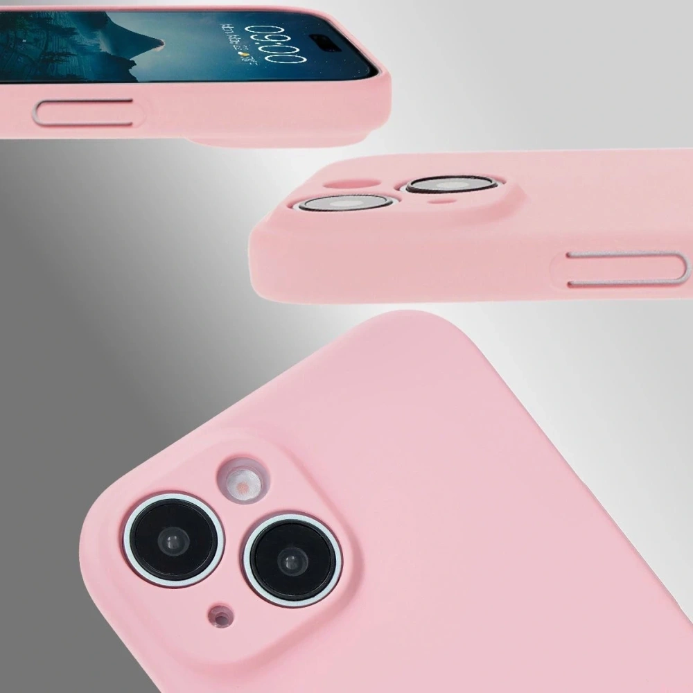 Etui Bizon Case Łupka do Apple iPhone 15 różowe