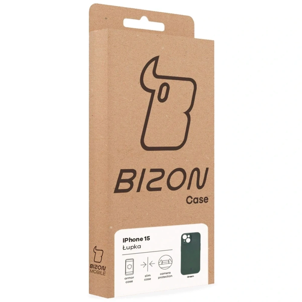 Etui Bizon Case Łupka do Apple iPhone 15 zielone
