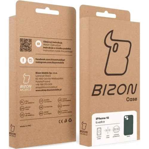 Kup Etui Bizon Case Łupka do Apple iPhone 15 zielone - BIZ9086 - {ean13} - Sklep Home Screen