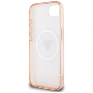 Kup Guess IML Metall Glitzer 4G Kreis Dreieck MagSafe Apple iPhone 16e rosa - GUE4579 - {ean13} - Sklep Home Screen