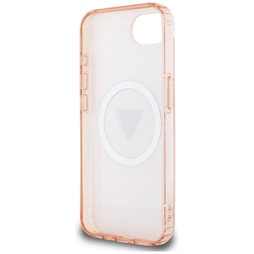 Kup Etui Guess IML Metal Glitter 4G Circle Triangle MagSafe do Apple iPhone 16e różowy - GUE4579 - {ean13} - Sklep Home Screen