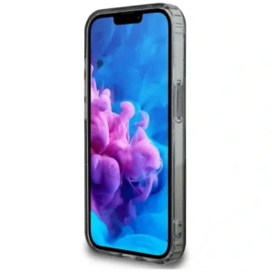 Kup Guess IML Metall Glitzer Blumen Dreieck MagSafe Apple iPhone 16e schwarz - GUE4580 - {ean13} - Sklep Home Screen
