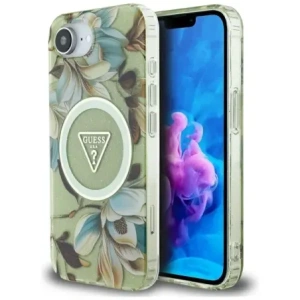Kup Vermutlich IML Metall Glitzer Blumen Dreieck MagSafe Apple iPhone 16e grün - GUE4581 - {ean13} - Sklep Home Screen