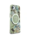 Kup Etui Guess IML Metal Glitter Flowers Triangle MagSafe do Apple iPhone 16e zielony - GUE4581 - {ean13} - Sklep Home Screen