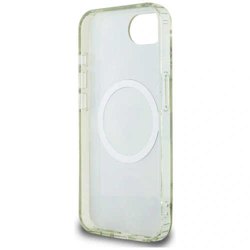 Kup Guess IML Metal Glitter Flori Triunghi MagSafe Apple iPhone 16e verde - GUE4581 - {ean13} - Sklep Home Screen