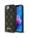 Etui Guess Peony Script Logo MagSafe do Apple iPhone 16e czarny
