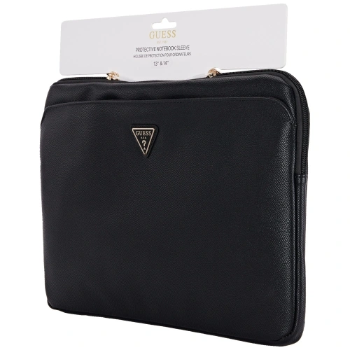 Kup Torba Guess Sleeve 14" Grained Zipper Pocket Triangle Logo czarny - GUE4587 - {ean13} - Sklep Home Screen