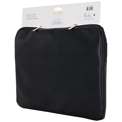 Buy Guess Sleeve 14" Grained Zipper Pocket Triangle Logo black - GUE4587 - {ean13} - Home Screen Store Europe