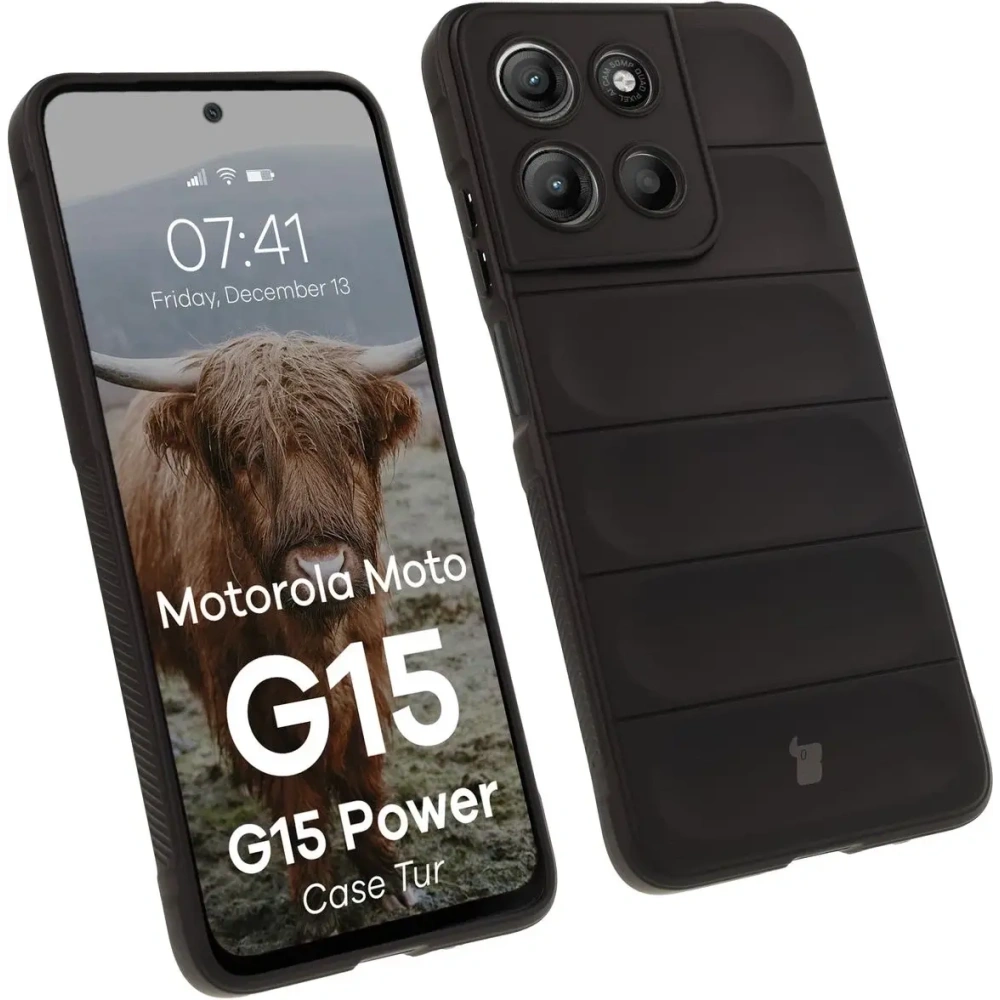 Pancerne etui Bizon Case Tur do Motorola Moto G15 / G15 Power czarne