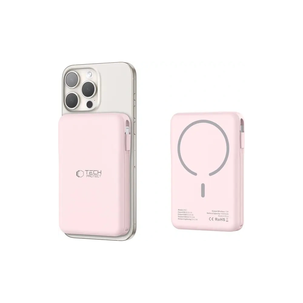 Powerbank Tech-Protect PB31 LifeMag MagSafe Power Bank 10000mah Pink