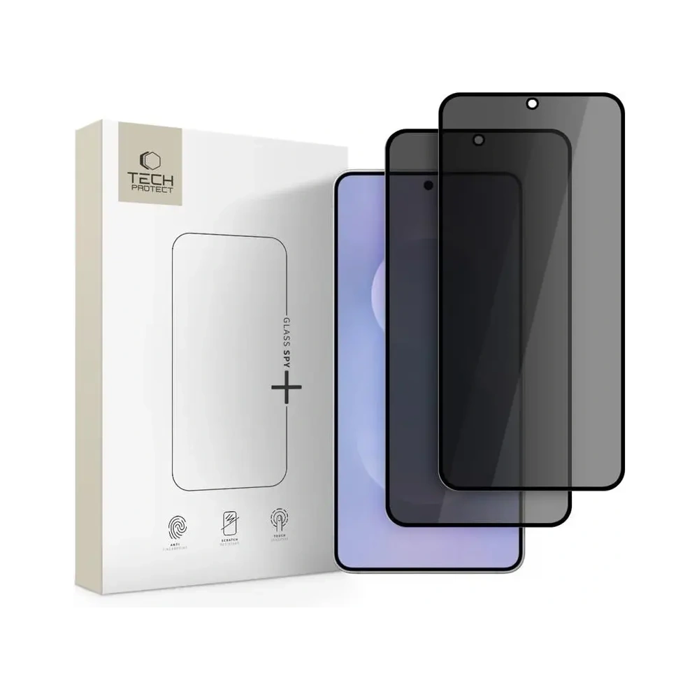 Szkło prywatyzujące Tech-Protect Glass Spy+ Samsung Galaxy S25 Edge Privacy [2 PACK]