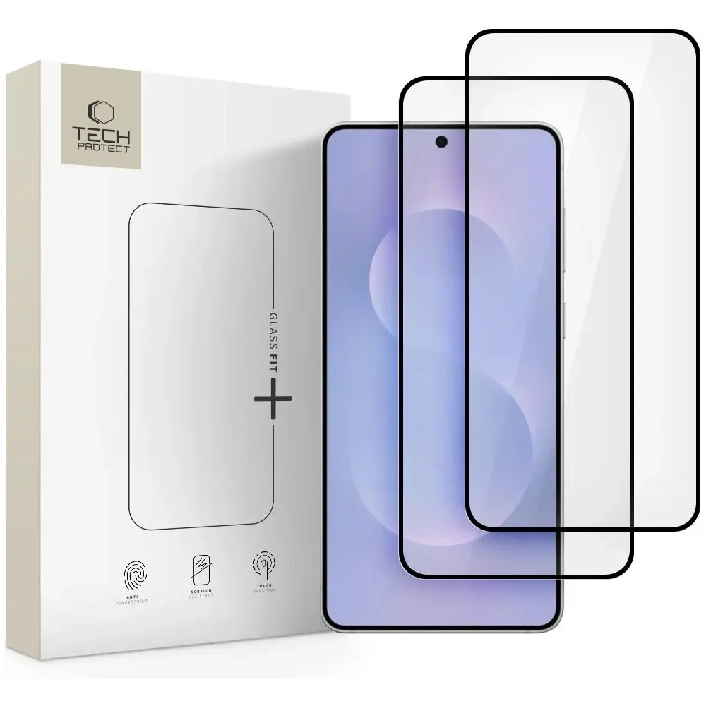 Szkło hartowane Tech-Protect Glass Fit+ Samsung Galaxy S25 Edge Black [2 PACK]