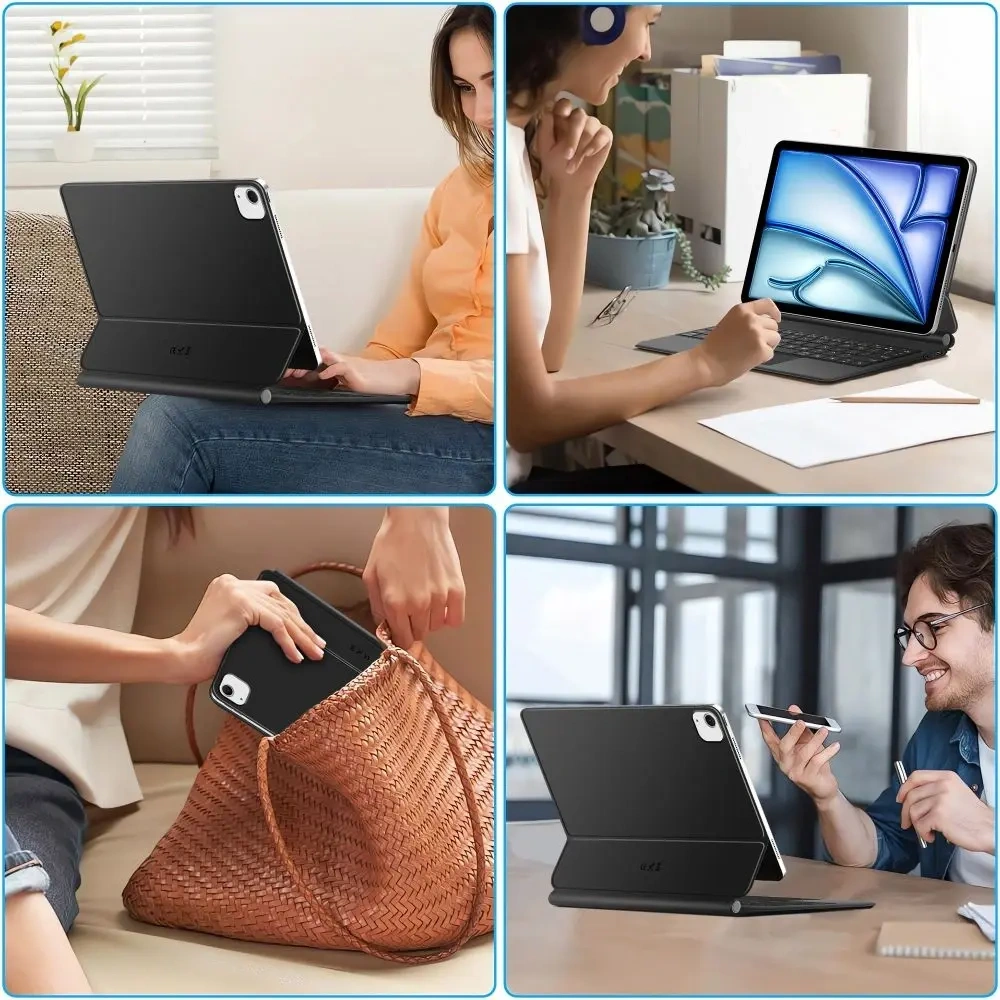 Etui Tech-Protect SmartCase Magnetic + Keyboard Apple iPad Air 10.9" 2020/2022 / iPad Air 11" 2024/2025 Black