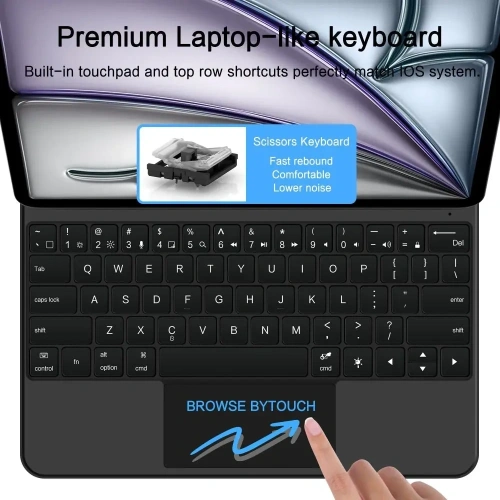 Kup Etui Tech-Protect SmartCase Magnetic + Keyboard Apple iPad Pro 12.9” 4 / 5 / 6 / 2020-2022 / Air 13” 1 / 2 / 2024-2025 Black - THP4166 - {ean13} - Sklep Home Screen