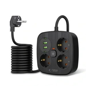 Kup Tech-Protect PCS3X4 Áramelosztó 2xUSB-A, 2xUSB-C, 3xAC aljzat 200cm Fekete - THP4167 - {ean13} - Sklep Home Screen