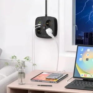 Kup Tech-Protect PCS3X4 Áramelosztó 2xUSB-A, 2xUSB-C, 3xAC aljzat 200cm Fekete - THP4167 - {ean13} - Sklep Home Screen
