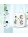 Kup Tech-Protect PCS3X4 Priză de alimentare 2xUSB-A, 2xUSB-C, 3xPriză AC 200cm Albă - THP4168 - {ean13} - Sklep Home Screen