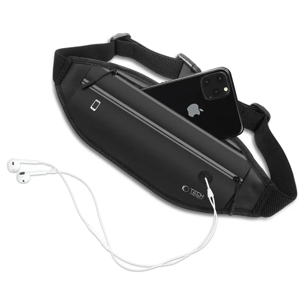 Saszetka biodrowa Tech-Protect M7 Universal Sport Waist Bag Black