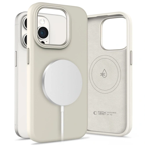 Buy [CR] Case Tech-Protect Silicone Pure MagSafe Apple iPhone 15 Pro Max Cosmic Latte - OT-889 - {ean13} - Home Screen Store Europe