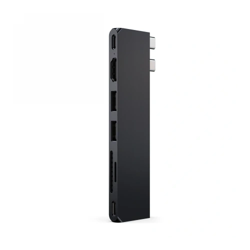 Kup Satechi Pro Hub Slim dupla USB-C-vel Apple MacBookhoz (2xUSB-A, USB-C 4, HDMI, SD/microSD, USB-C) (éjféli) - STH191 - {ean13} - Sklep Home Screen