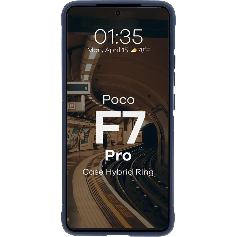 Pancerne etui Bizon Case Tur do Xiaomi Poco F7 Pro granatowe