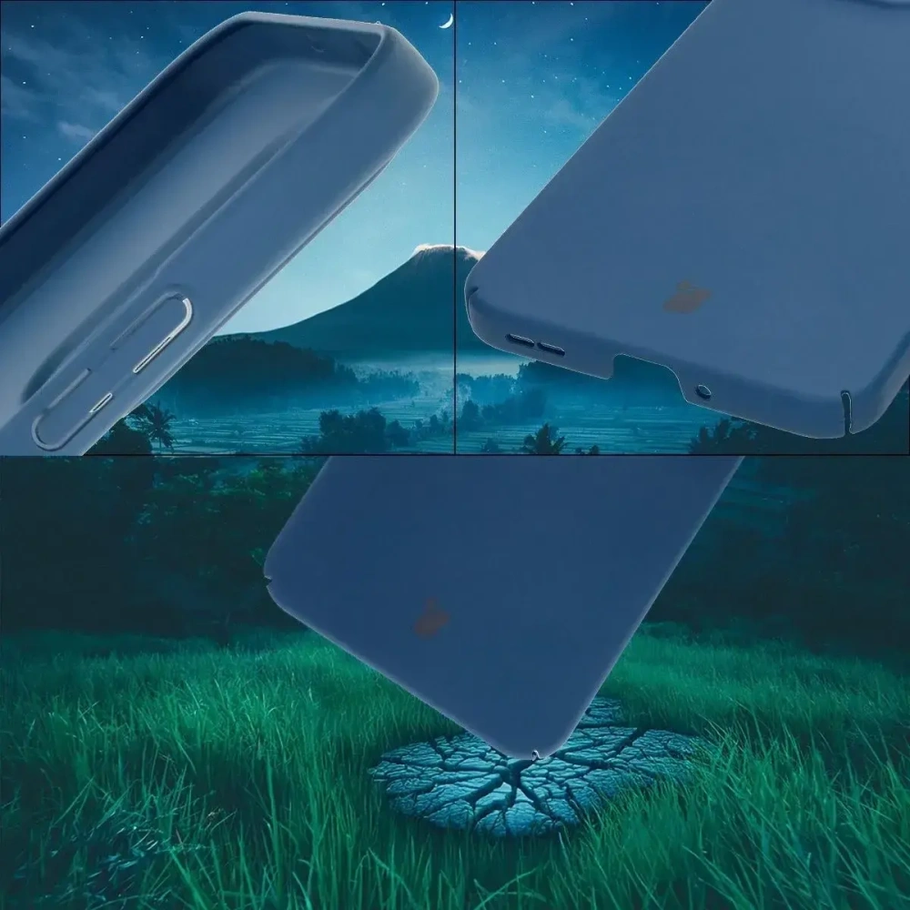 Etui Bizon Case Łupka do Oppo Reno13 Pro niebieskie