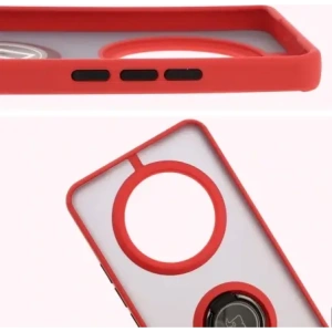Kup Bizon Case Hybrid Gyűrű Realme 14 Pro+ Plus 5G füstös piros kerettel - BIZ9097 - {ean13} - Sklep Home Screen