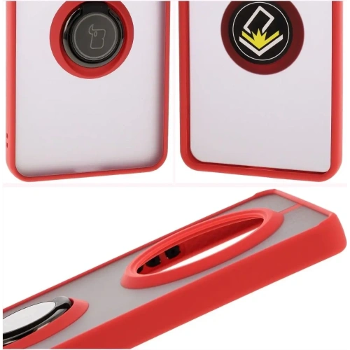 Buy Bizon Case Hybrid Ring Realme 14 Pro+ Plus 5G smoky with a red frame - BIZ9097 - {ean13} - Home Screen Store Europe