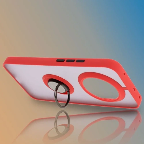 Buy Bizon Case Hybrid Ring Realme 14 Pro+ Plus 5G smoky with a red frame - BIZ9097 - {ean13} - Home Screen Store Europe