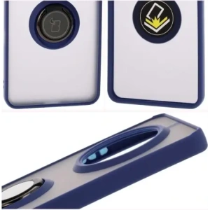 Kup Bizon Case Hybrid Ring Realme 14 Pro+ Plus 5G füstös, tengerészkék kerettel - BIZ9098 - {ean13} - Sklep Home Screen