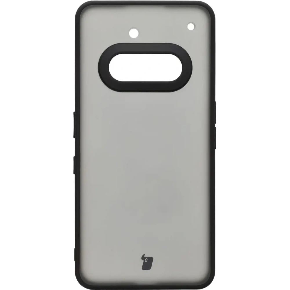 Etui Bizon Case Angelo do Nothing Phone (3a) przydymione z czarną ramką