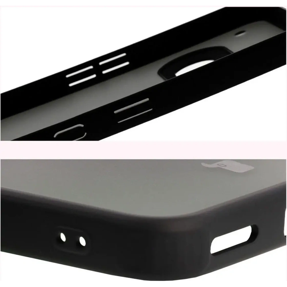 Etui Bizon Case Angelo do Nothing Phone (3a) przydymione z czarną ramką