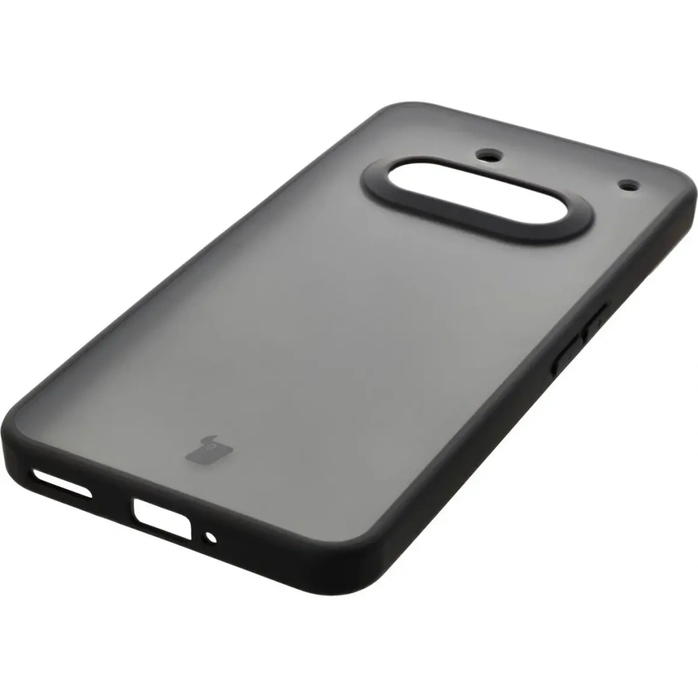 Etui Bizon Case Angelo do Nothing Phone (3a) przydymione z czarną ramką