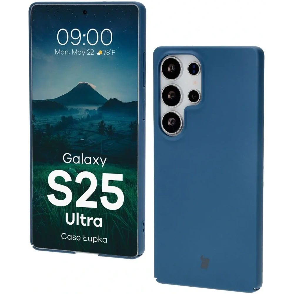 Etui Bizon Case Łupka do Samsung Galaxy S25 Ultra niebieskie