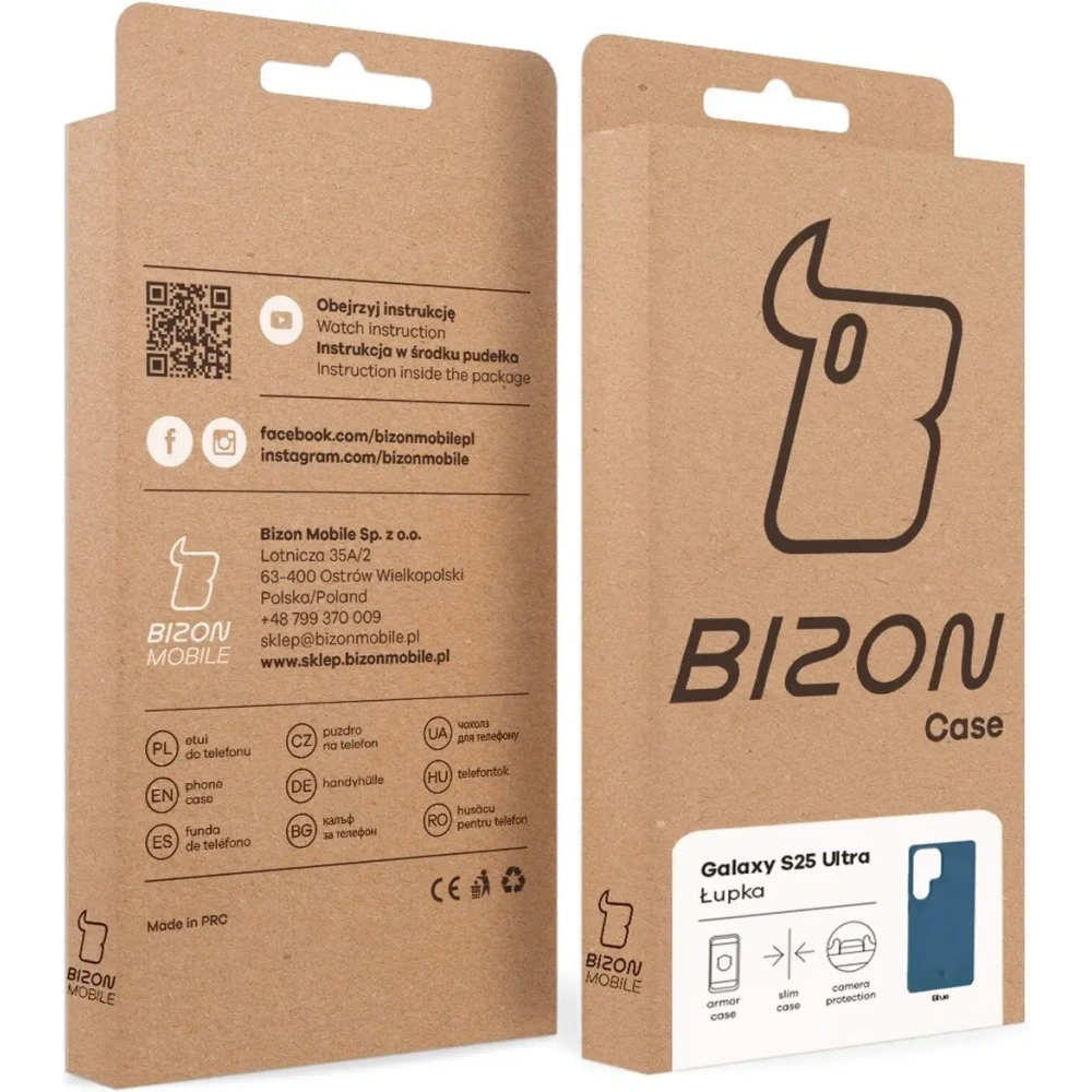 Etui Bizon Case Łupka do Samsung Galaxy S25 Ultra niebieskie