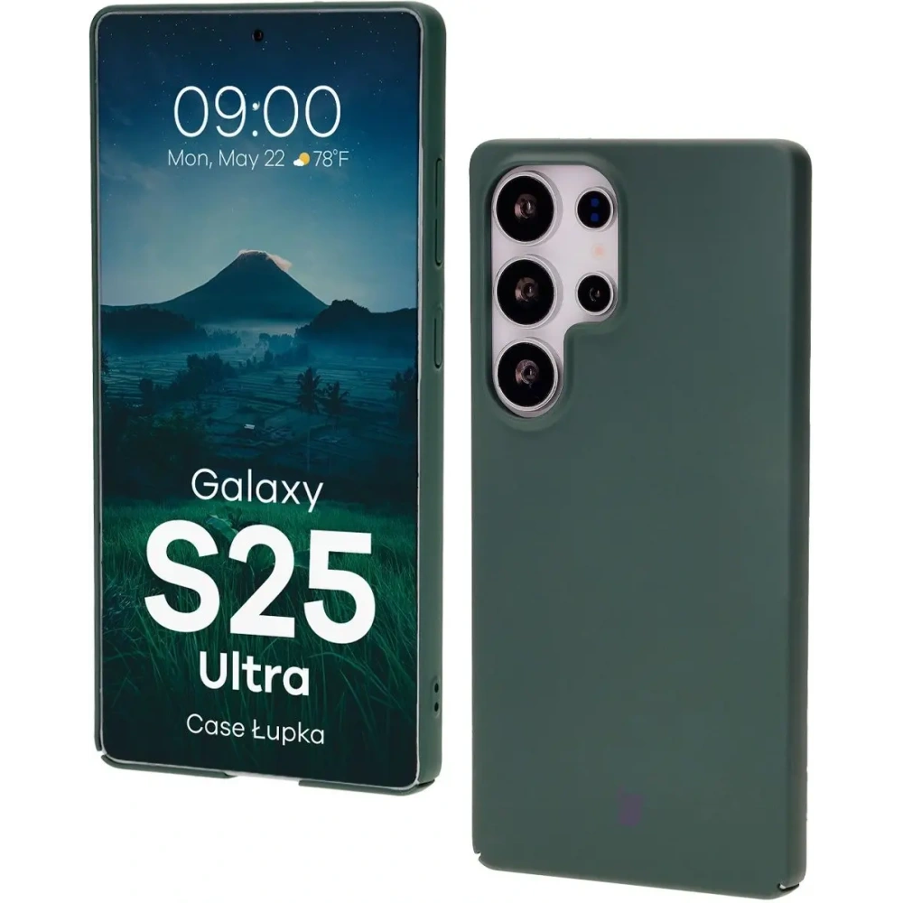 Etui Bizon Case Łupka do Samsung Galaxy S25 Ultra zielone