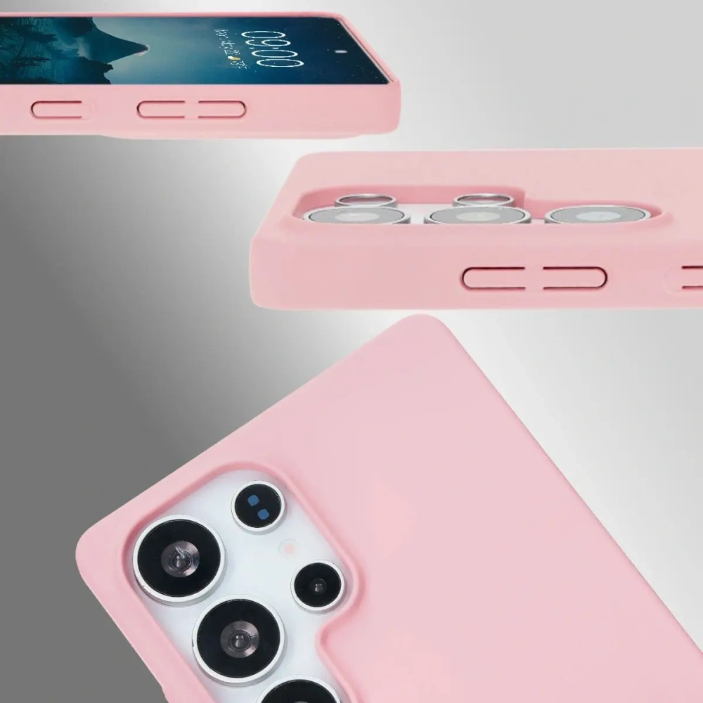 Etui Bizon Case Łupka do Samsung Galaxy S25 Ultra różowe