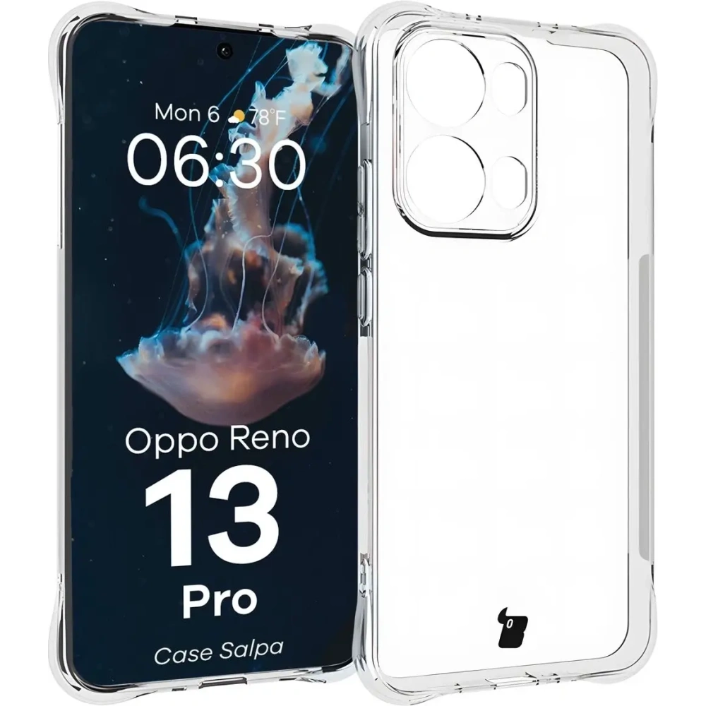 Elastyczne etui Bizon Case Salpa do Oppo Reno13 Pro przezroczyste