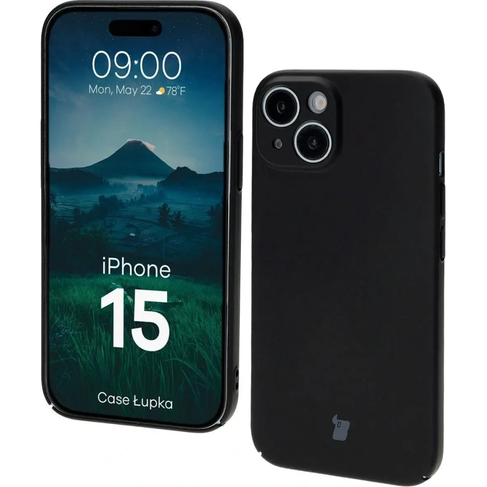 Etui Bizon Case Łupka do Apple iPhone 15 czarne