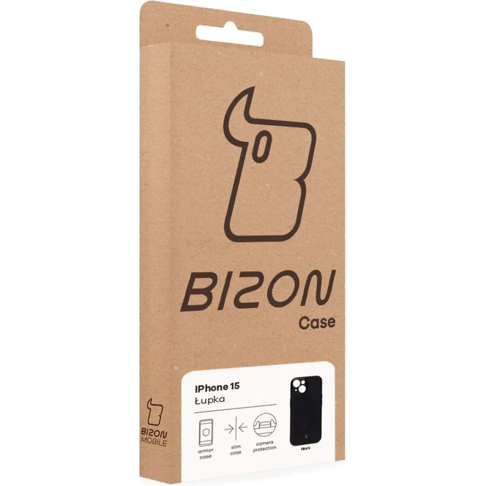 Etui Bizon Case Łupka do Apple iPhone 15 czarne