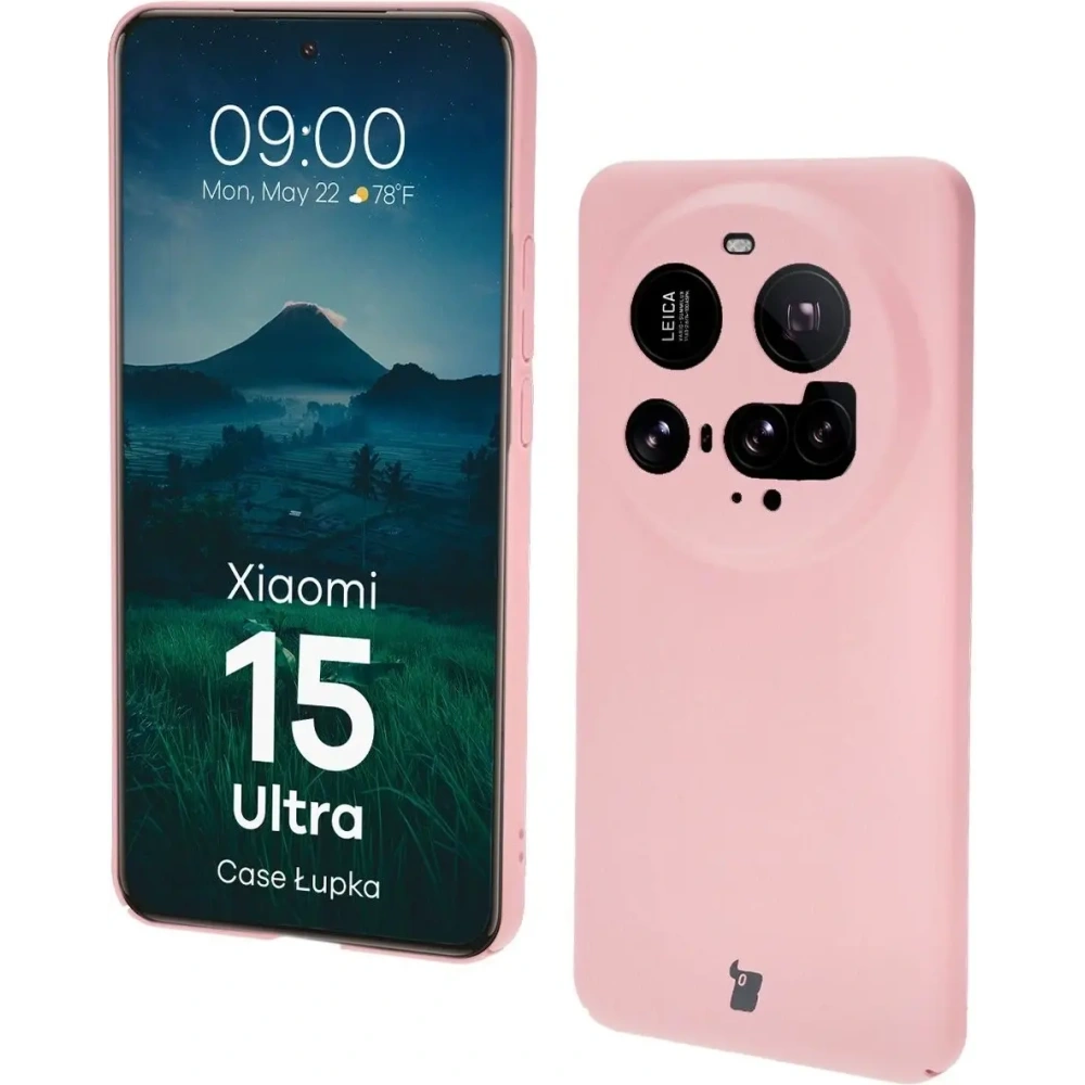 Etui Bizon Case Łupka do Xiaomi 15 Ultra różowe