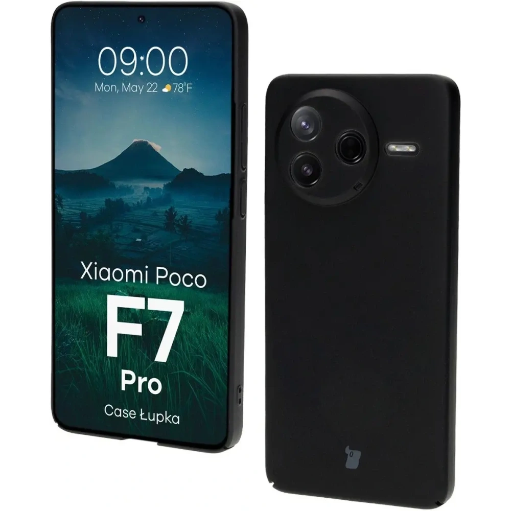 Etui Bizon Case Łupka do Xiaomi Poco F7 Pro czarne