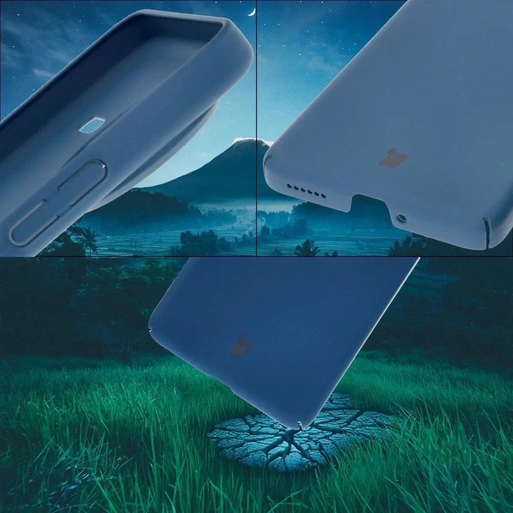 Etui Bizon Case Łupka do Xiaomi Poco F7 Pro niebieskie