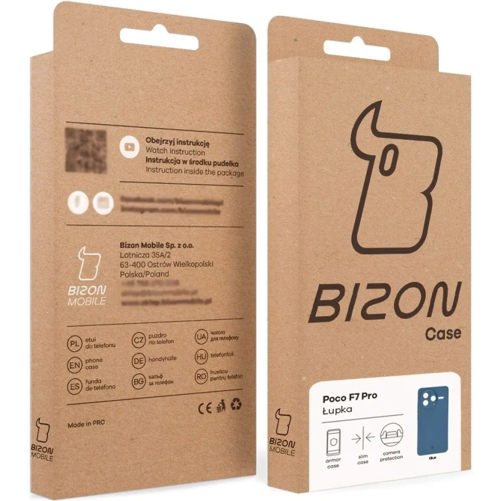 Etui Bizon Case Łupka do Xiaomi Poco F7 Pro niebieskie