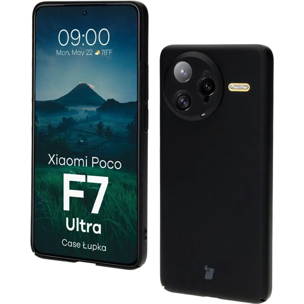 Etui Bizon Case Łupka do Xiaomi Poco F7 Ultra czarne