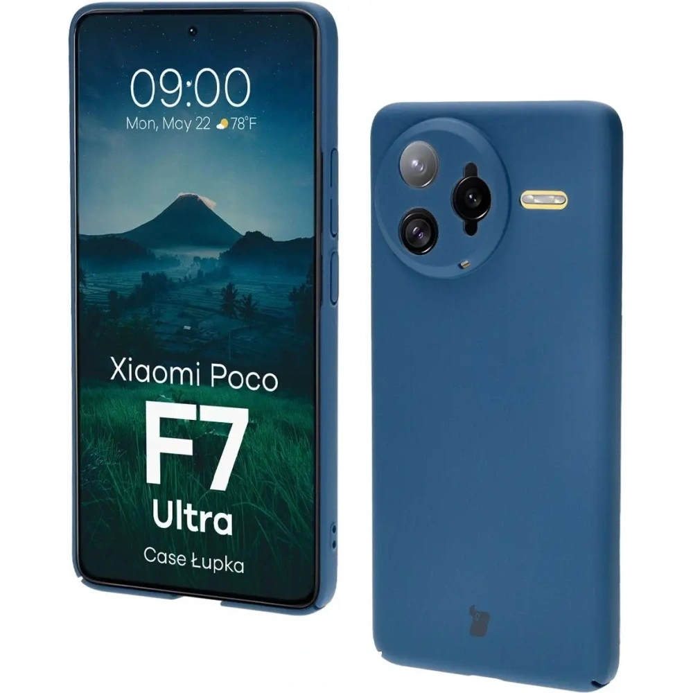 Etui Bizon Case Łupka do Xiaomi Poco F7 Ultra niebieskie