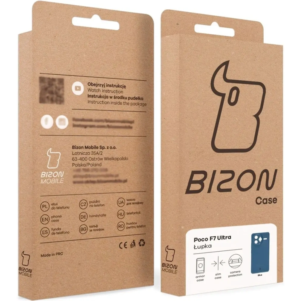 Etui Bizon Case Łupka do Xiaomi Poco F7 Ultra niebieskie