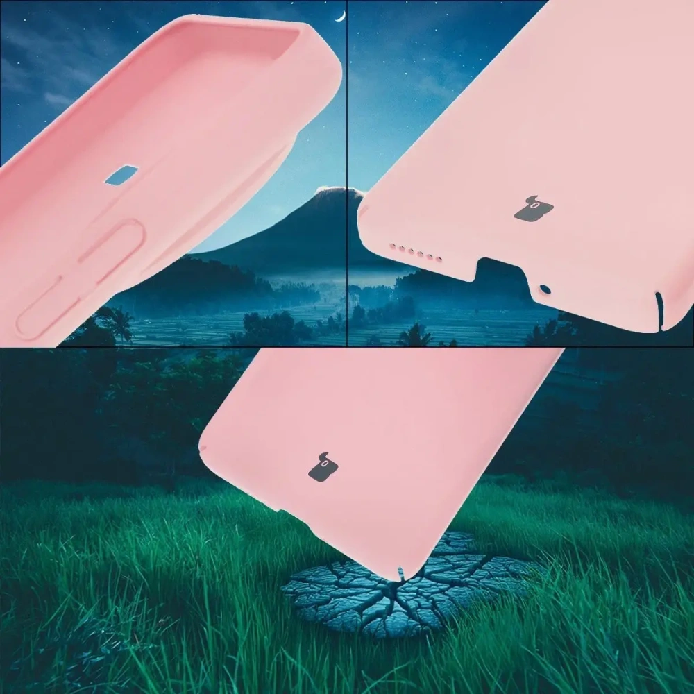 Etui Bizon Case Łupka do Xiaomi Poco F7 Ultra różowe