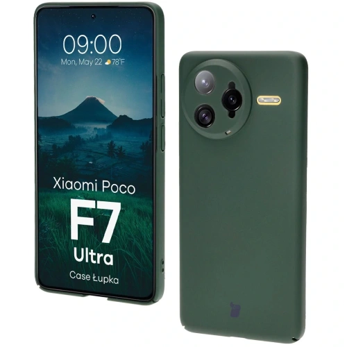 Etui Bizon Case Łupka do Xiaomi Poco F7 Ultra zielone